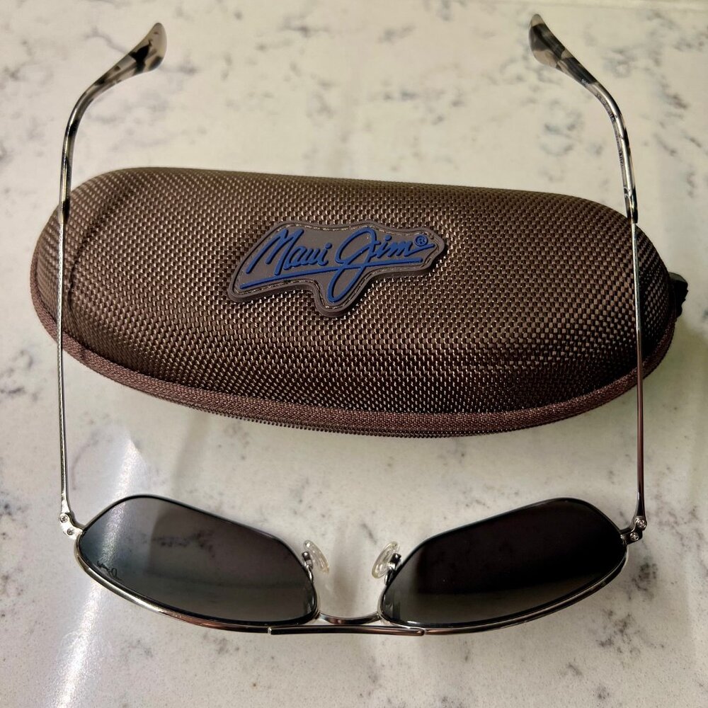 Maui Jim Wiki Wiki Polarized Aviator Sunglasses - Silver/Neutral Grey Lens - Picture 3 of 8